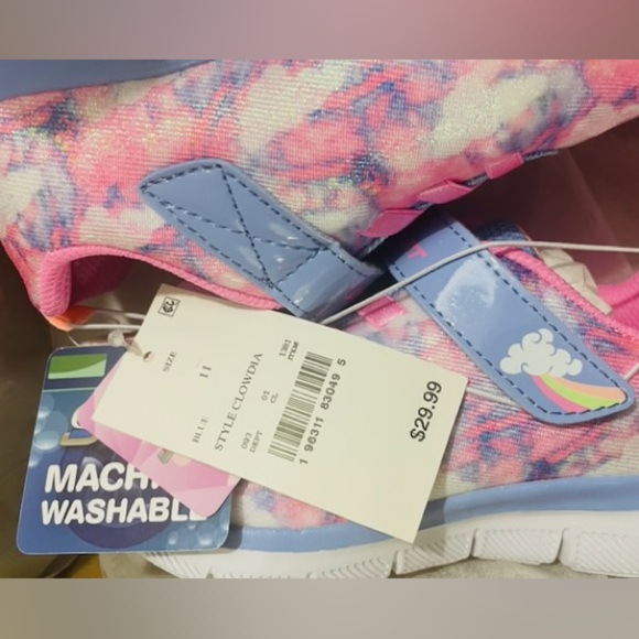 S Sport By Skechers Girls' Clowdia Performance Sneakers Blue - Picture 5 of 6